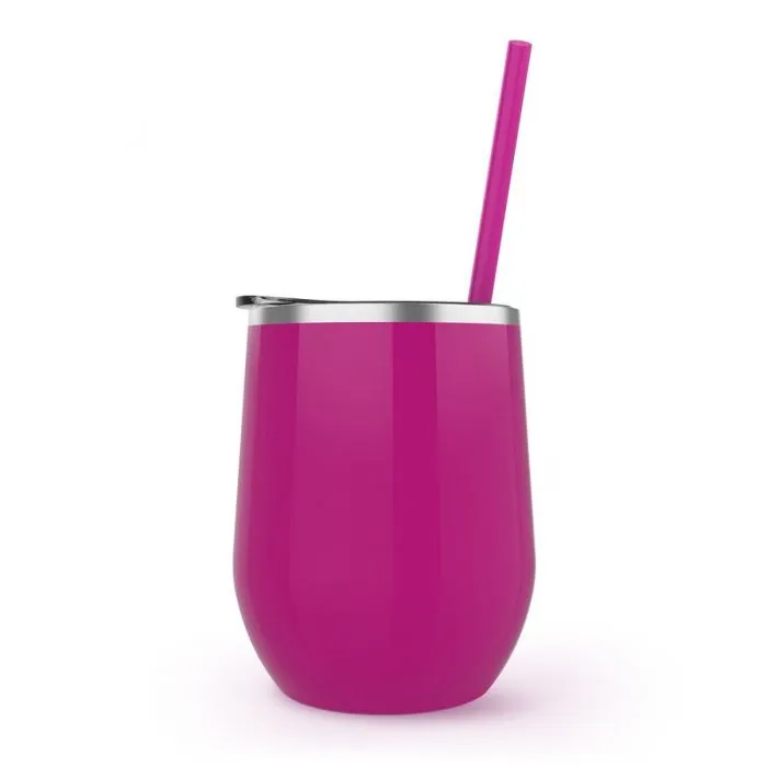 12 oz. Stainless Steel Wine Tumblers - Gloss Finish