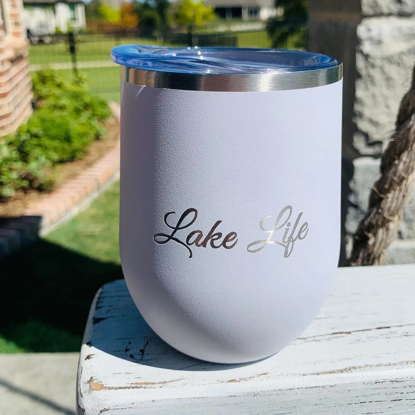 12 oz. Stainless Steel Wine Tumblers - Gloss Finish