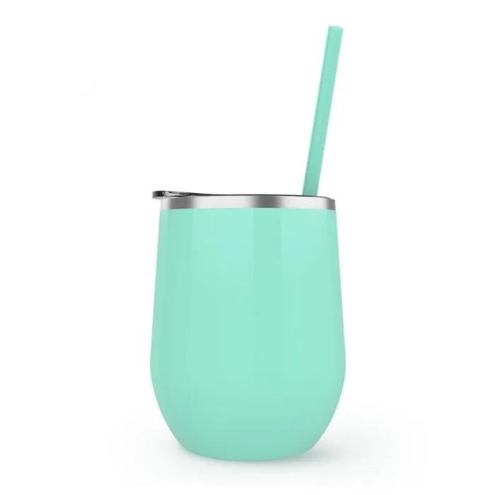12 oz. Stainless Steel Wine Tumblers - Gloss Finish