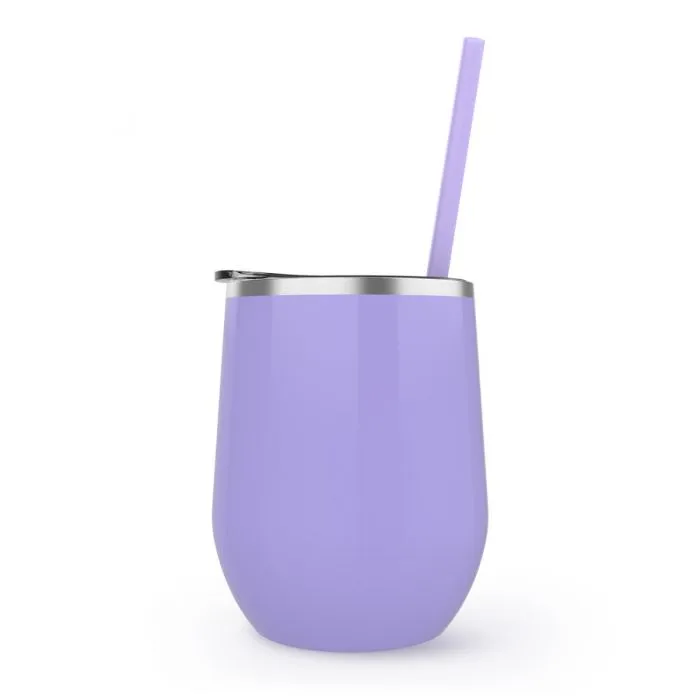 12 oz. Stainless Steel Wine Tumblers - Gloss Finish