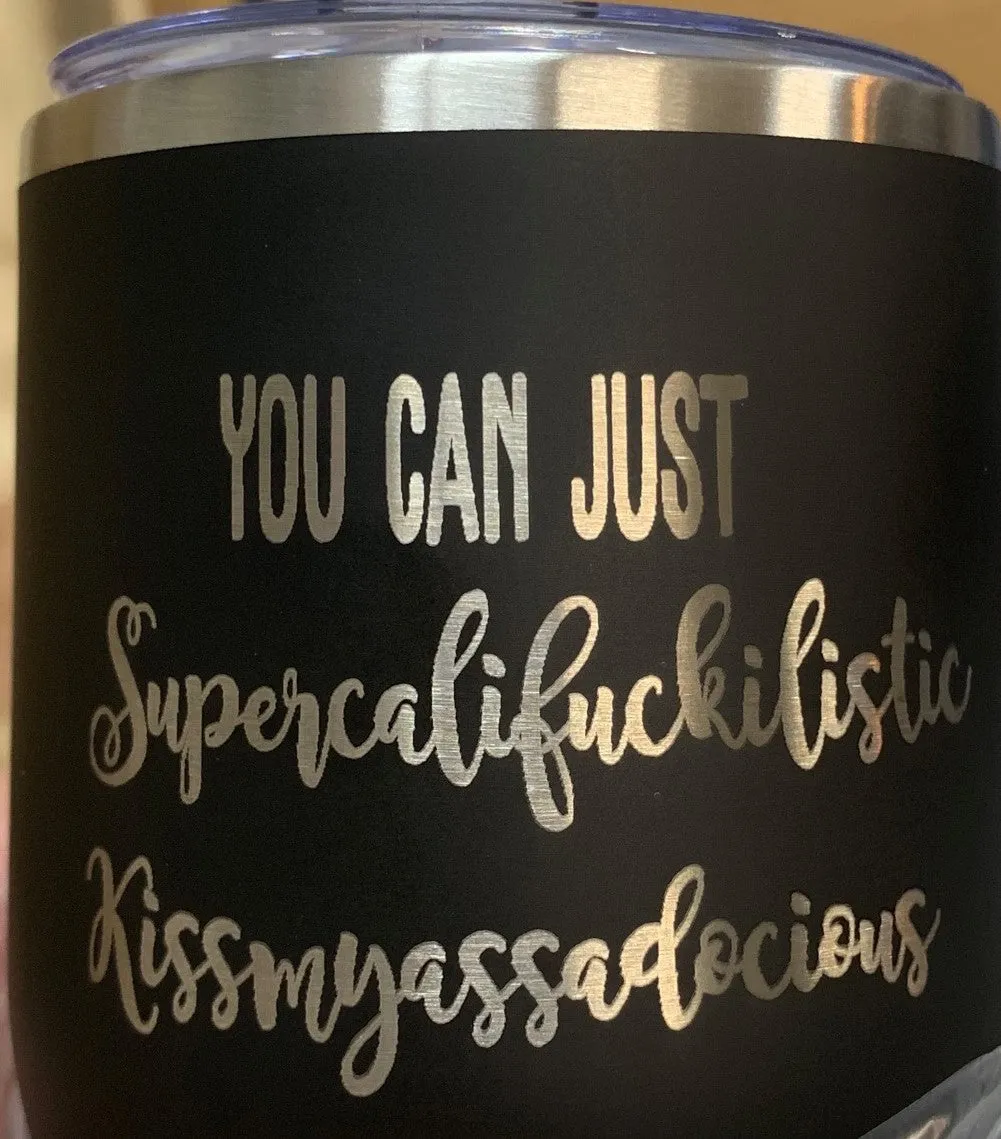 12 oz. Stainless Steel Wine Tumblers - Gloss Finish