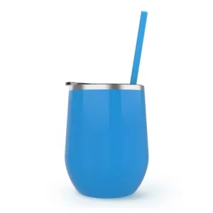 12 oz. Stainless Steel Wine Tumblers - Gloss Finish