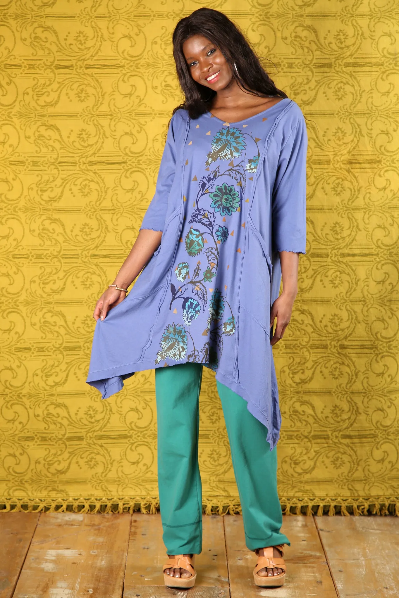 3176 Comfy Cotton-Lycra Slim Pant-Cadmium-U-TO OVERDYE