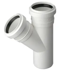 50/32mm Waste Pipe Tee 45 Deg Pipe Drain Fittings Sewage