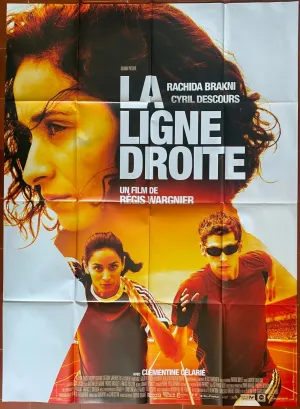 Affiche LA LIGNE DROITE Régis Wargnier RACHIDA BRAKNI Athlétisme 120x160cm
