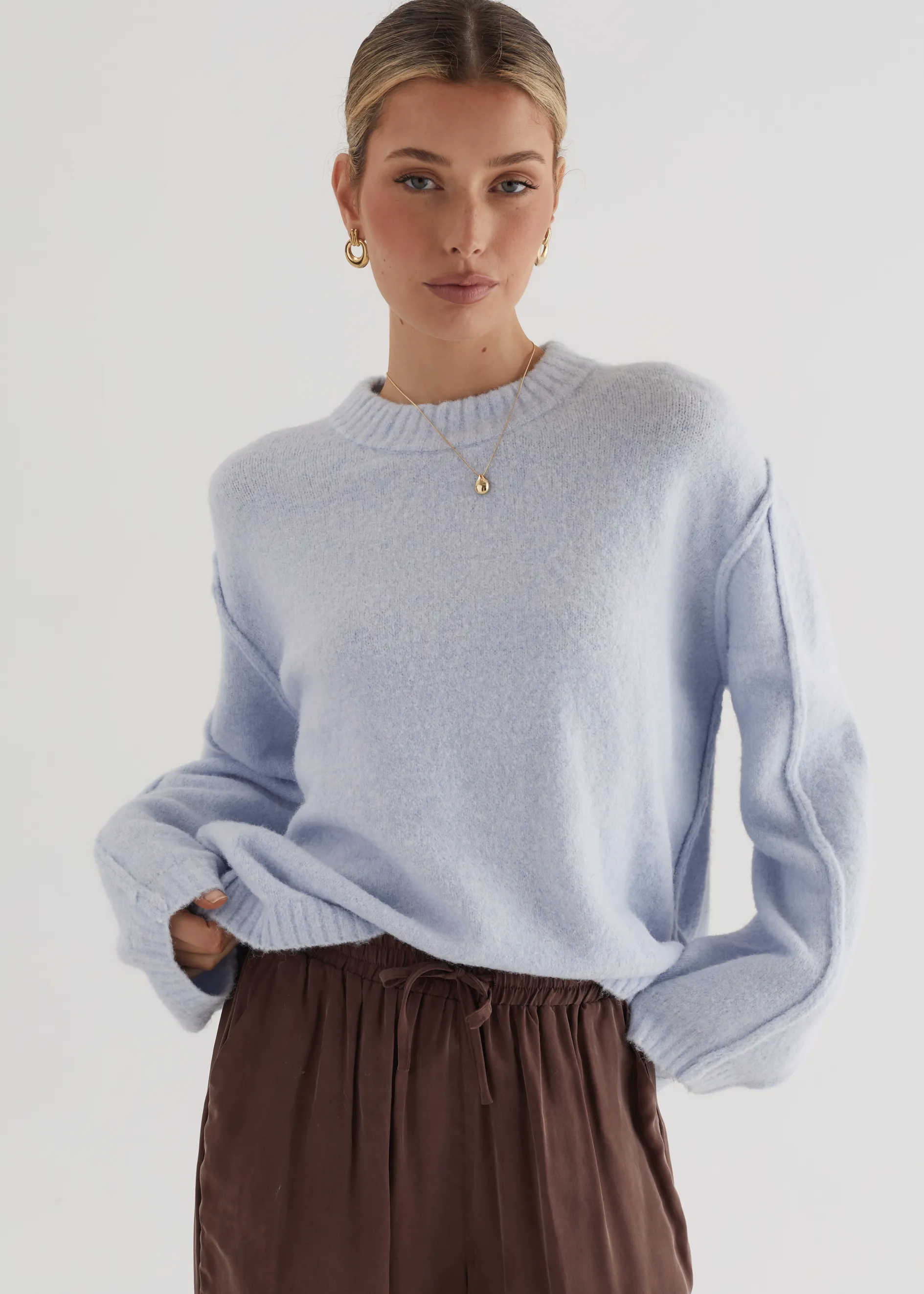 April Sweater - Sky Blue