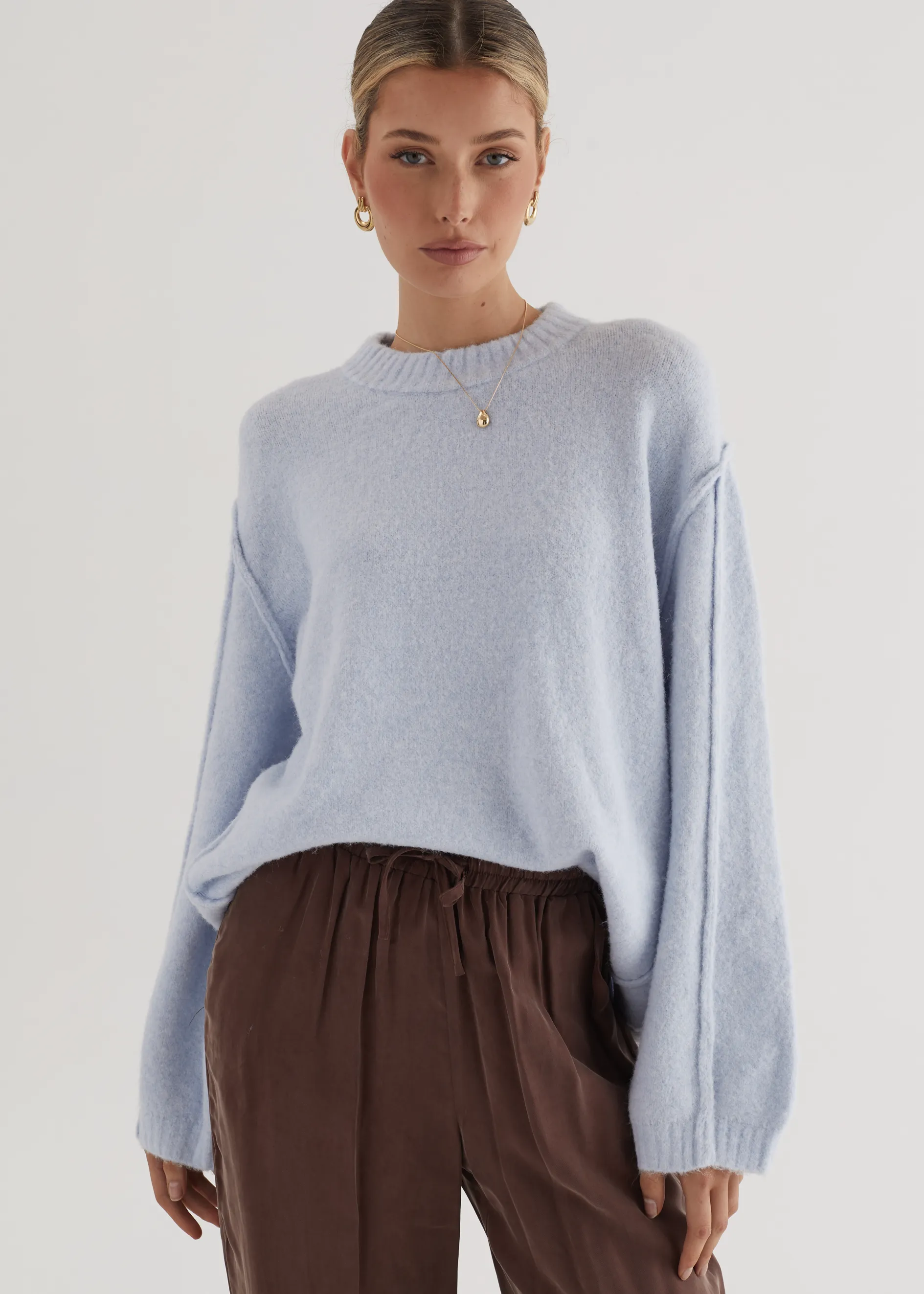 April Sweater - Sky Blue