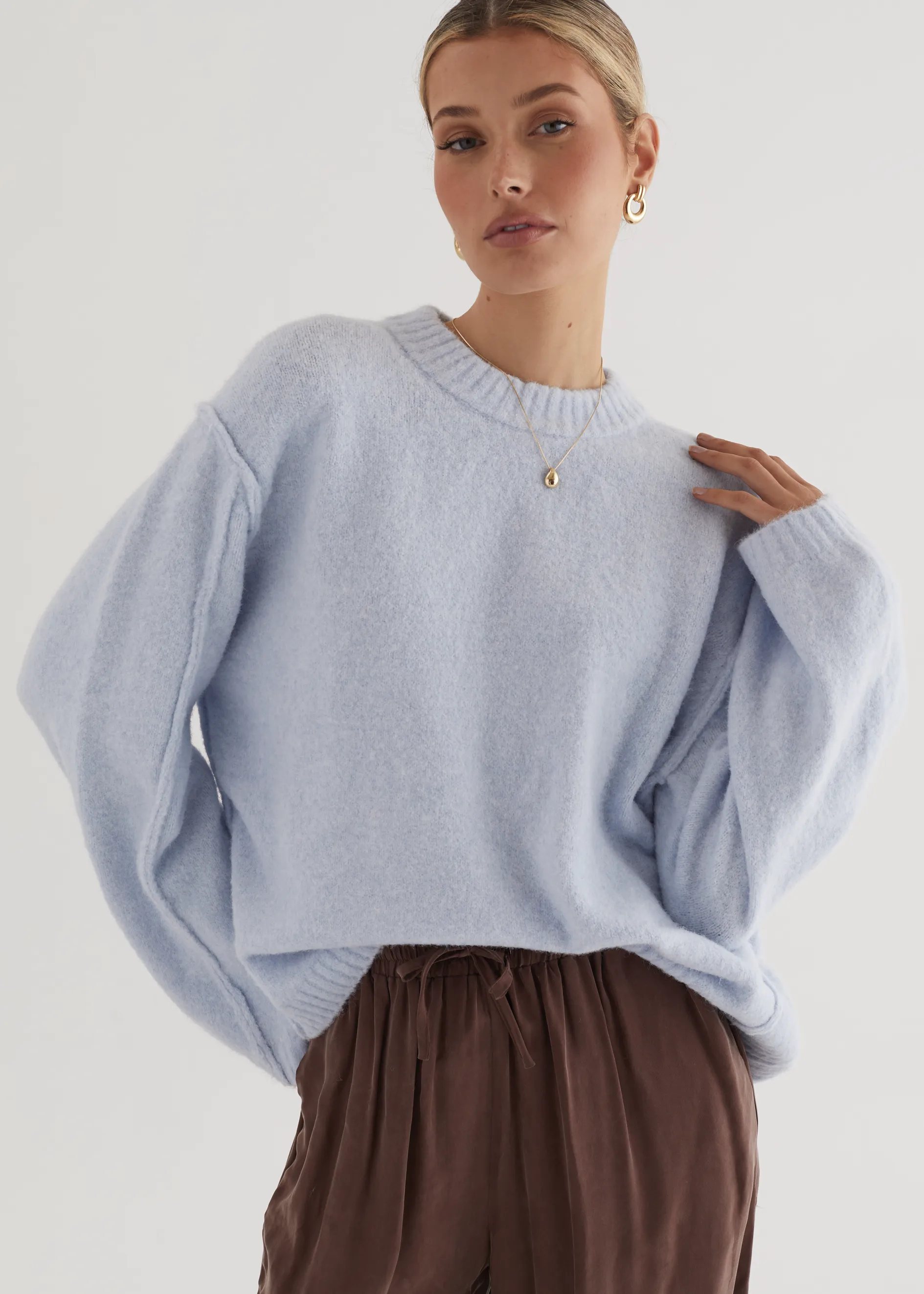April Sweater - Sky Blue