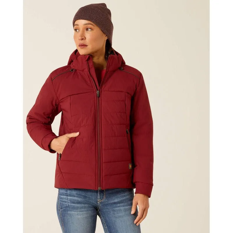 Ariat Women's Rebar Valkyrie Stretch Canvas Jacket Cabernet - 10052719