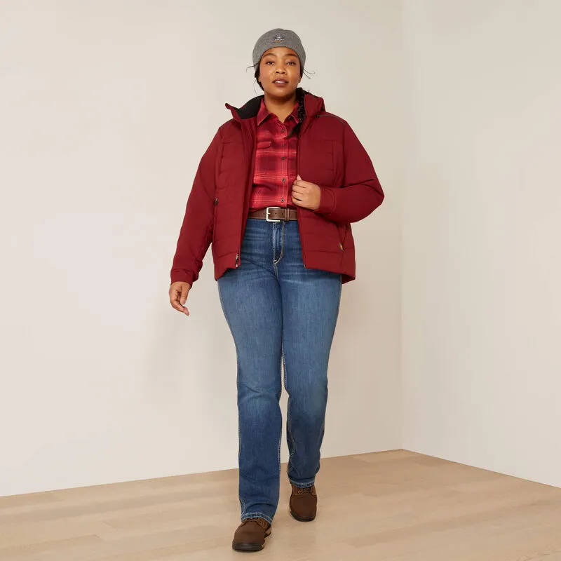 Ariat Women's Rebar Valkyrie Stretch Canvas Jacket Cabernet - 10052719