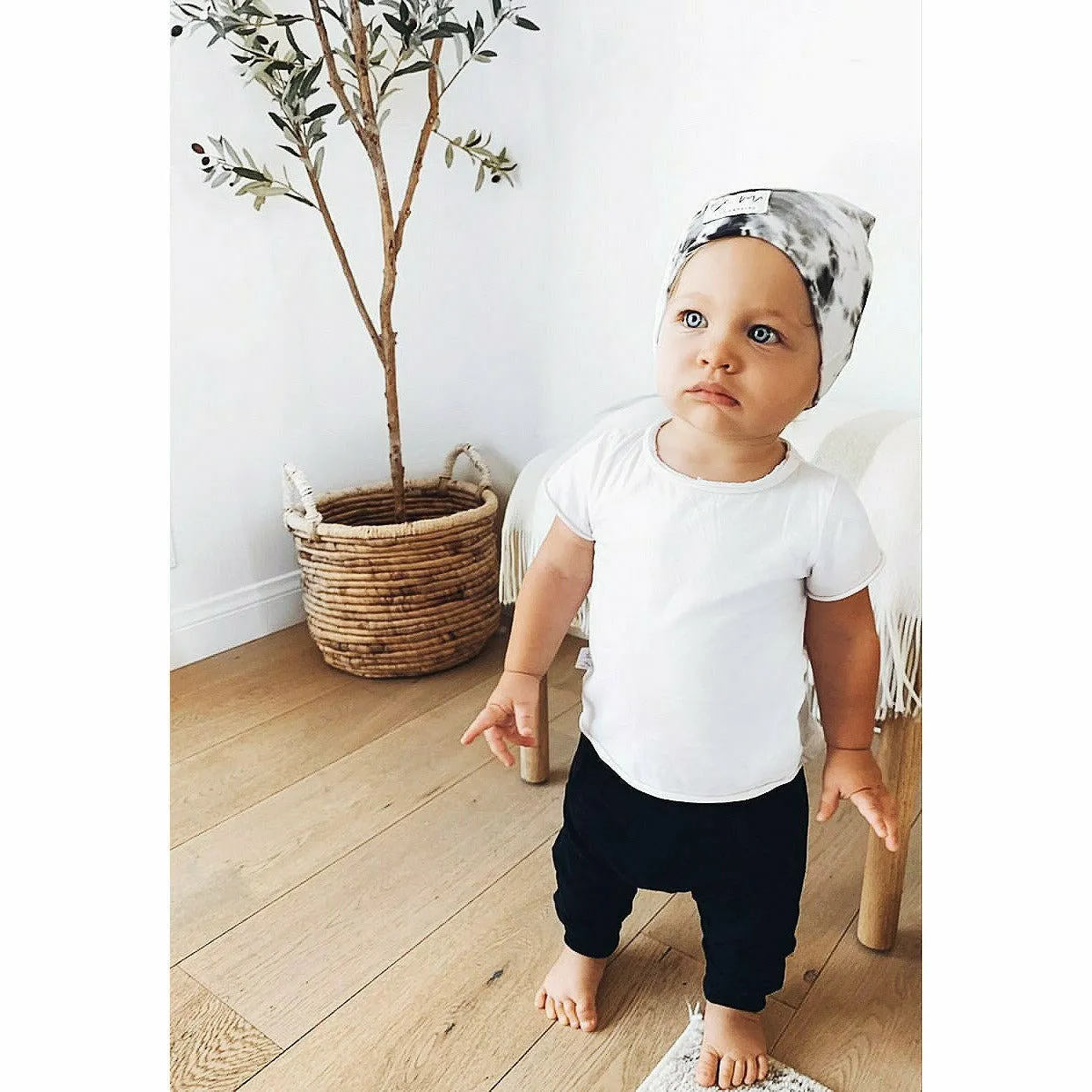 Asher  Baby Tee White