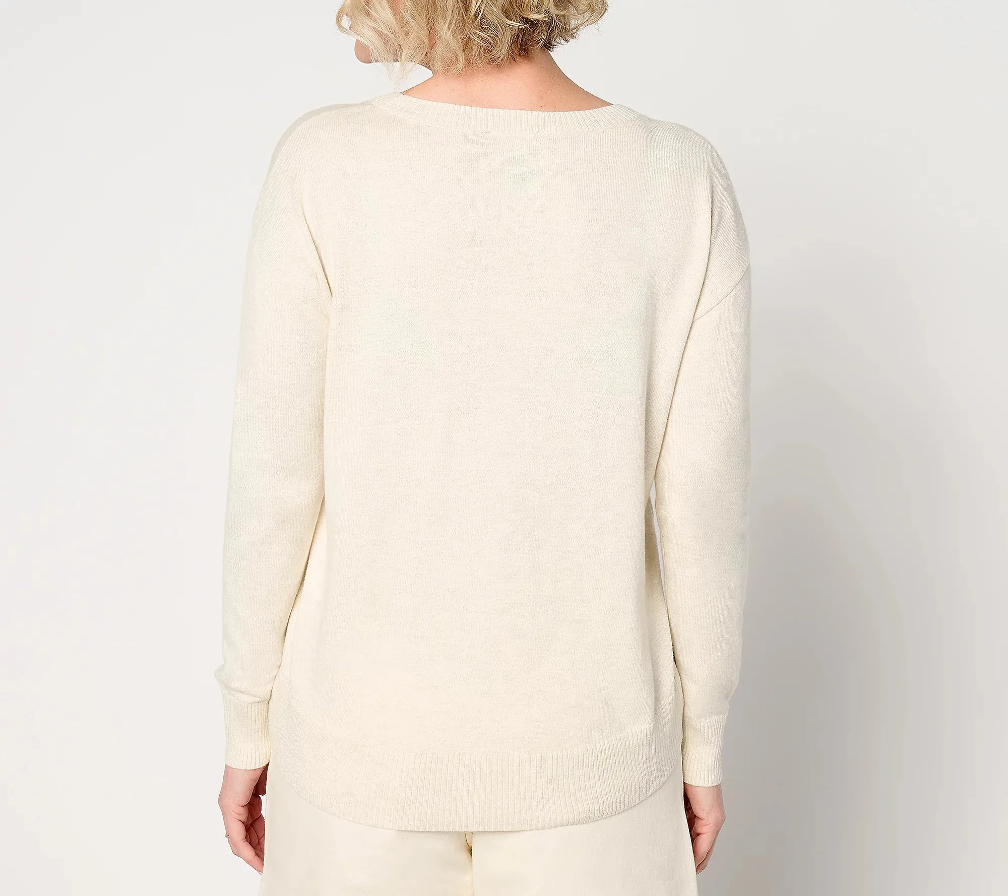 Attitudes by Renee Sweater with Hi Low Hem