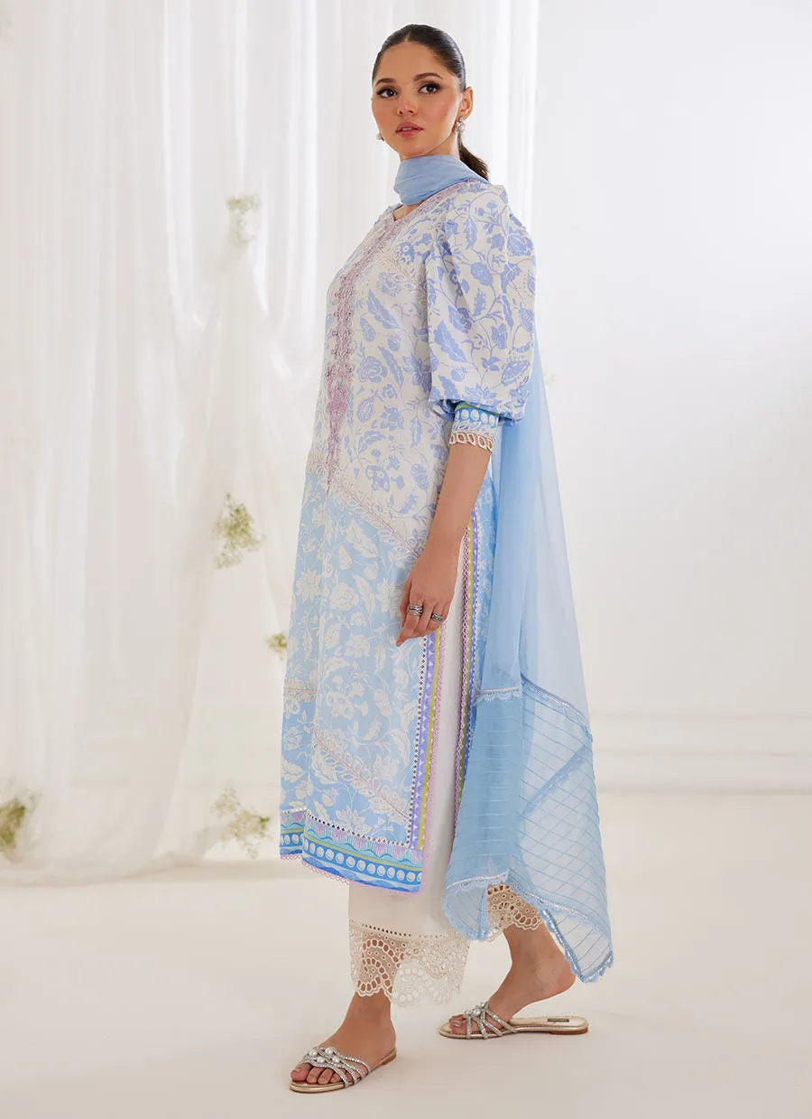 AURELIA ICE BLUE SHIRT AND DUPATTA - Tara Eid Luxe by Farah Talib Aziz