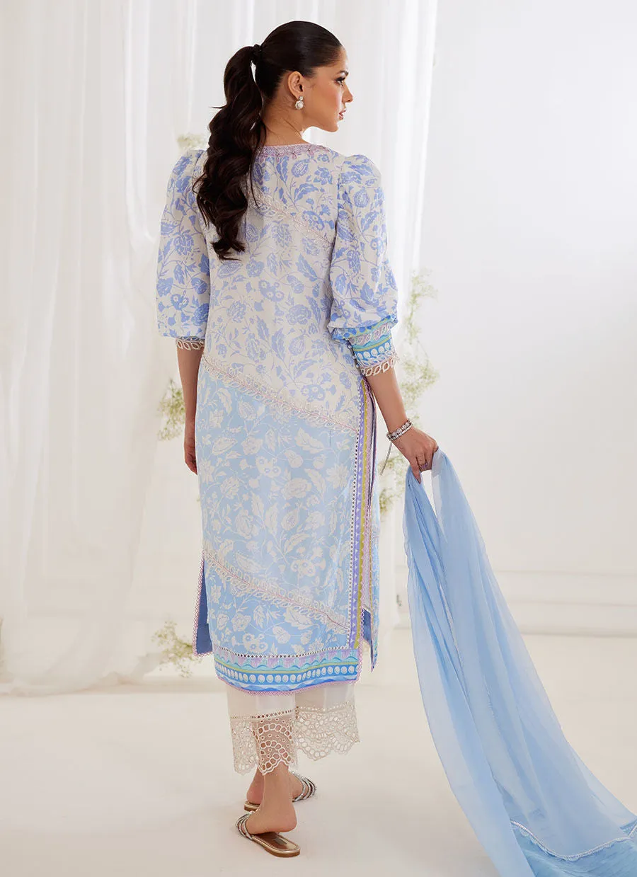AURELIA ICE BLUE SHIRT AND DUPATTA - Tara Eid Luxe by Farah Talib Aziz