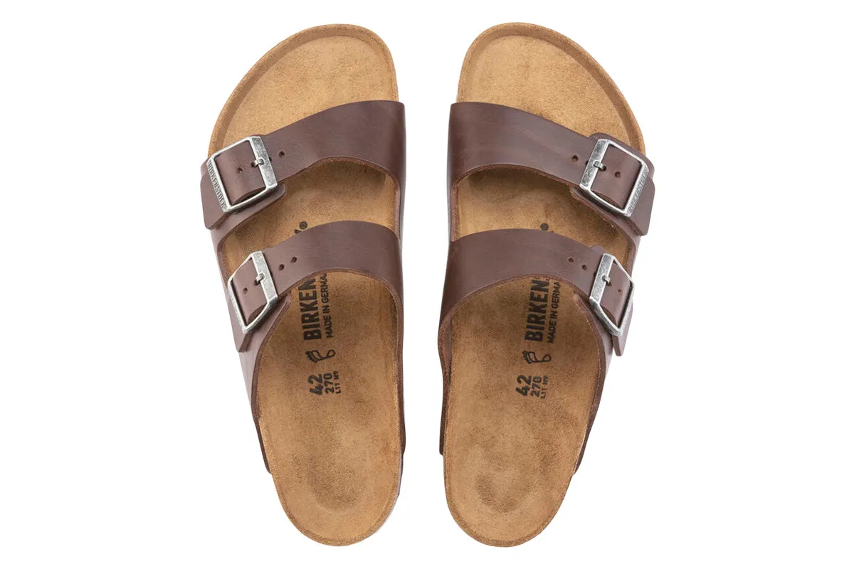 Birkenstock Arizona R Vintage Wood Roast Natural Leather Mens