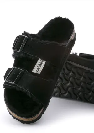 Birkenstock Arizona Shearling Black Regular