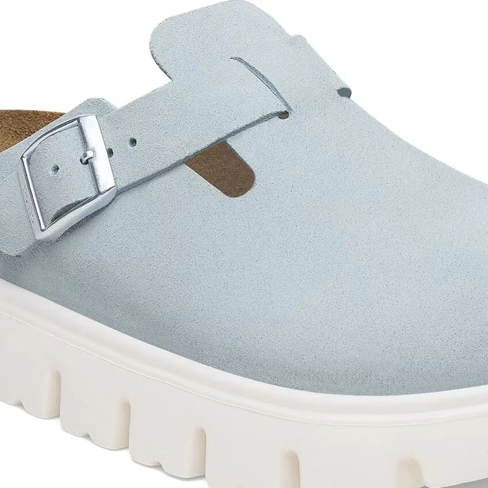 Birkenstock Boston Chunky Narrow Clog (Women) - Baby Blue Suede