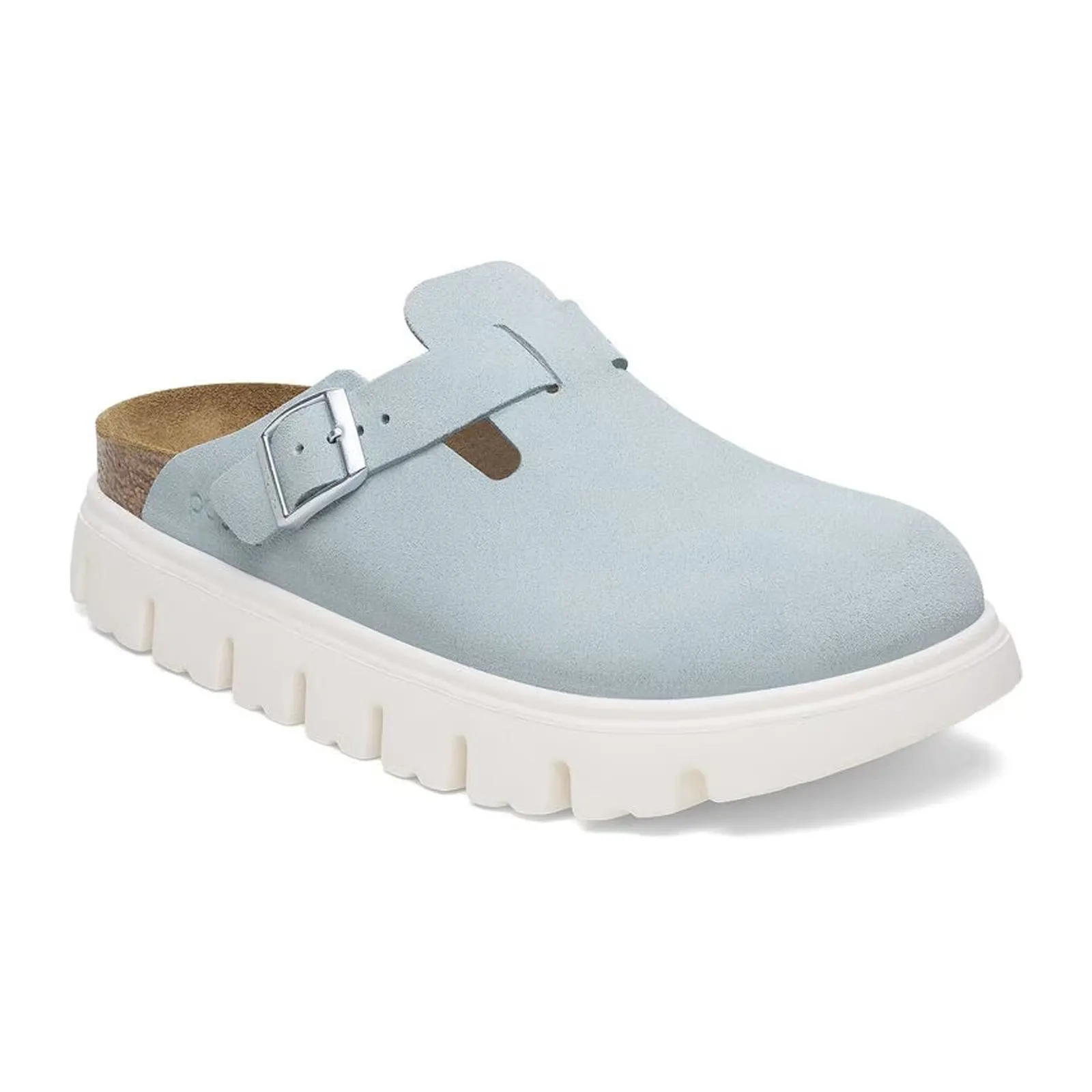 Birkenstock Boston Chunky Narrow Clog (Women) - Baby Blue Suede