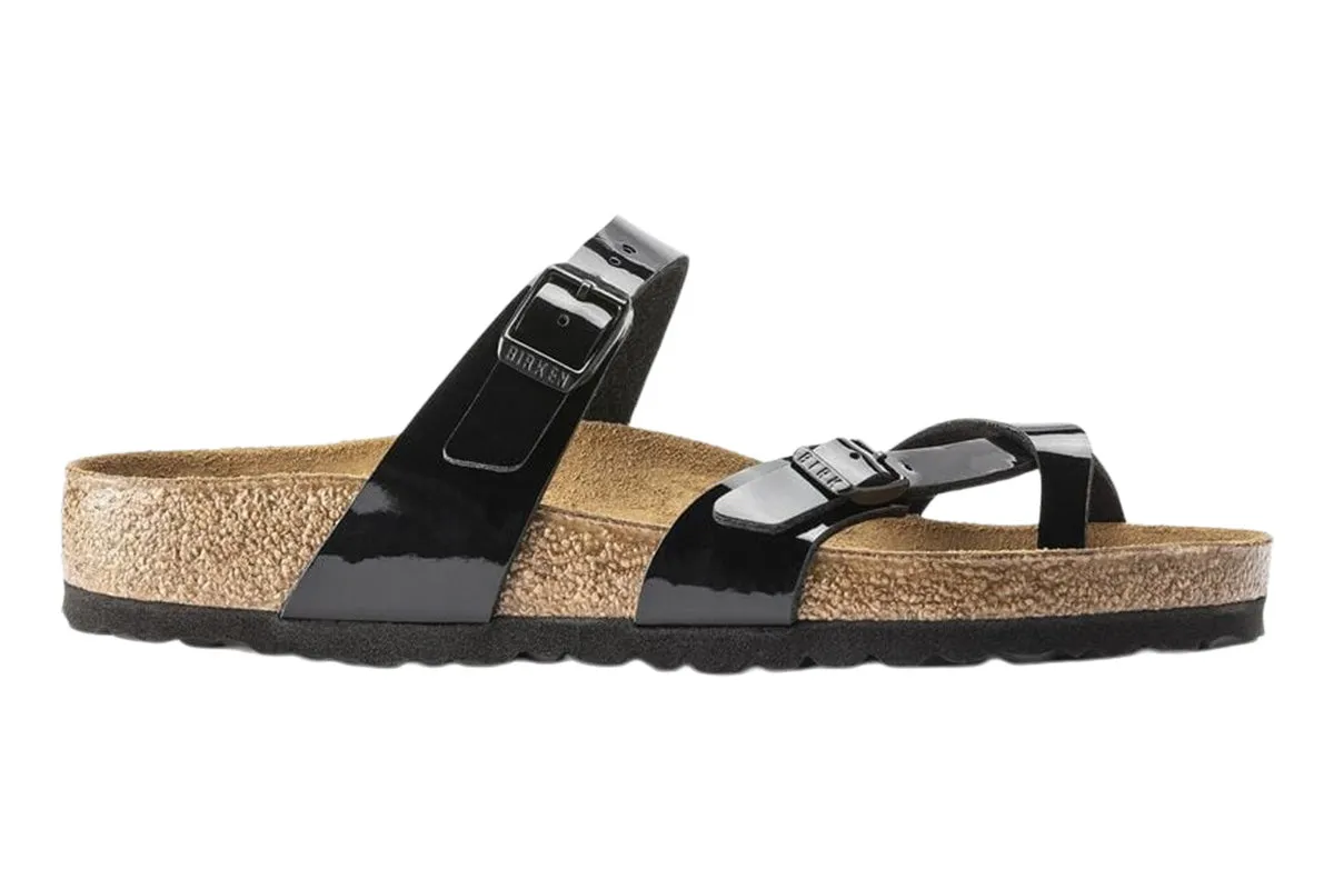 Birkenstock Mayari R Black Patent Birko-Flor Womens