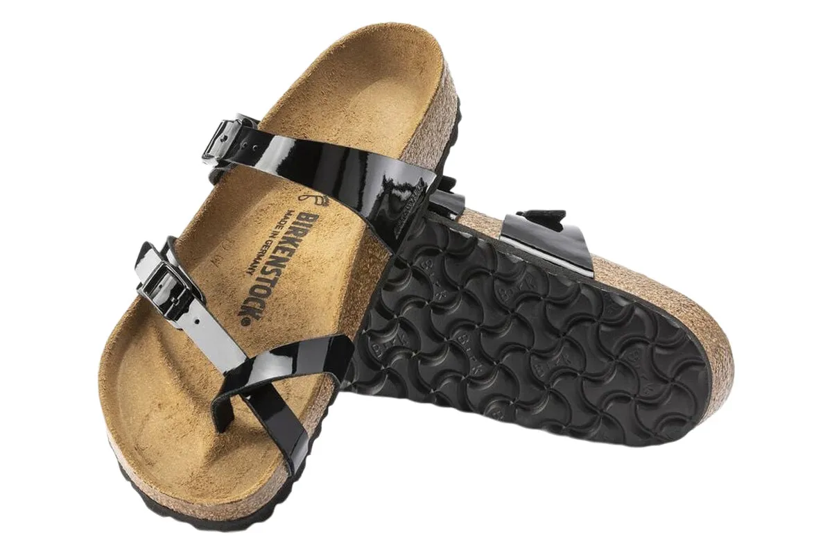 Birkenstock Mayari R Black Patent Birko-Flor Womens
