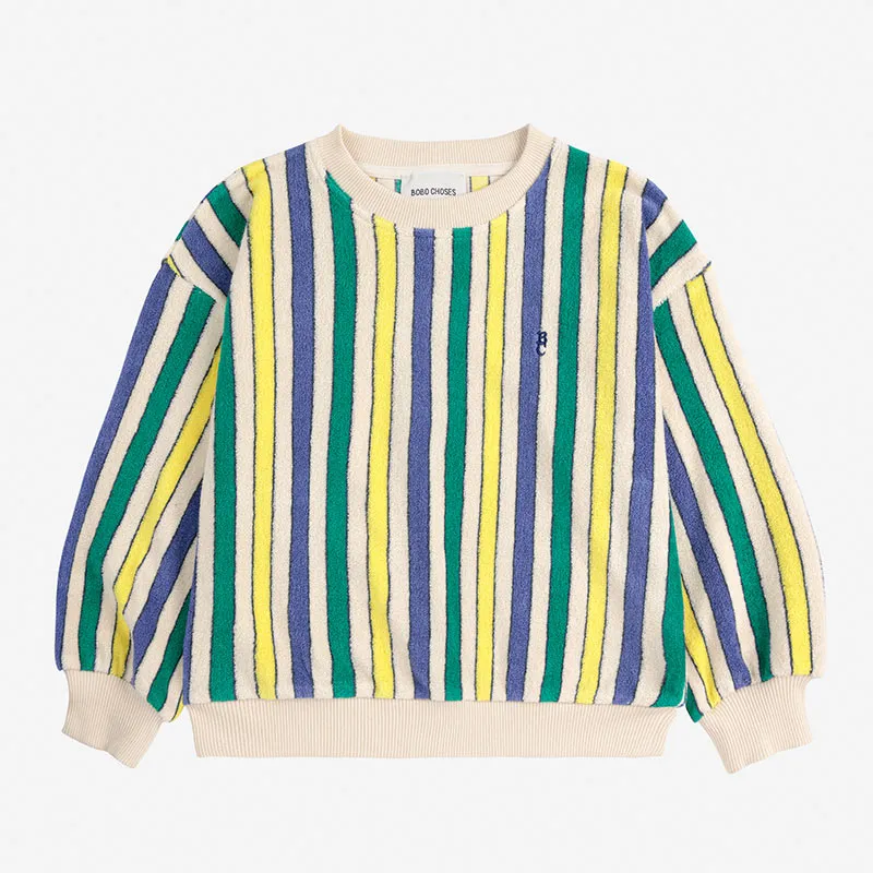 Bobo Choses - Multicolour stripes terry sweatshirt