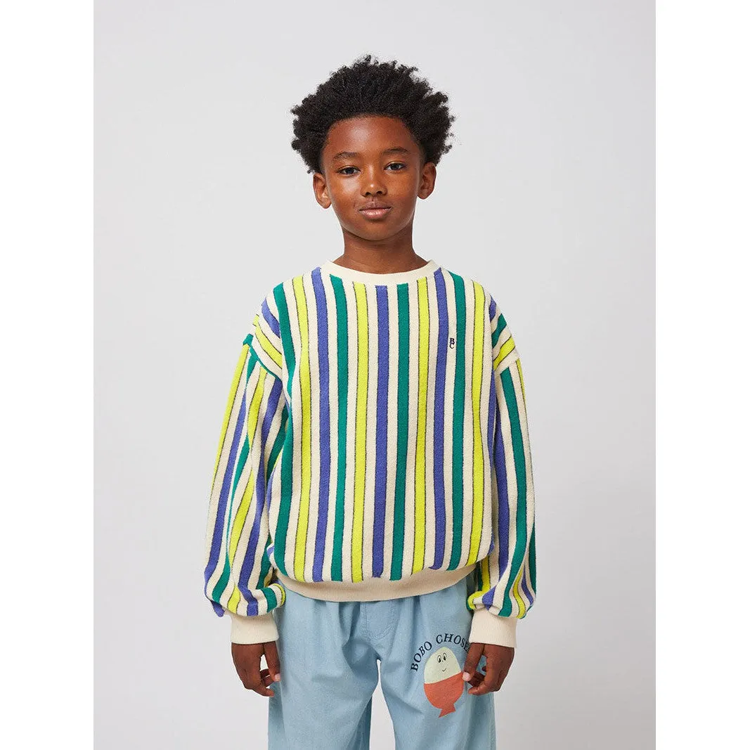 Bobo Choses - Multicolour stripes terry sweatshirt