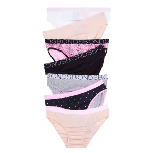 BONDS Kids Underwear Girls Bikini 7 Pack - Multi