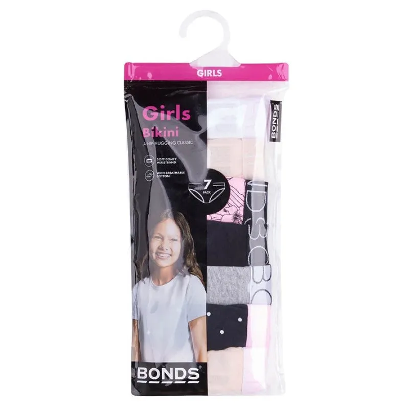 BONDS Kids Underwear Girls Bikini 7 Pack - Multi
