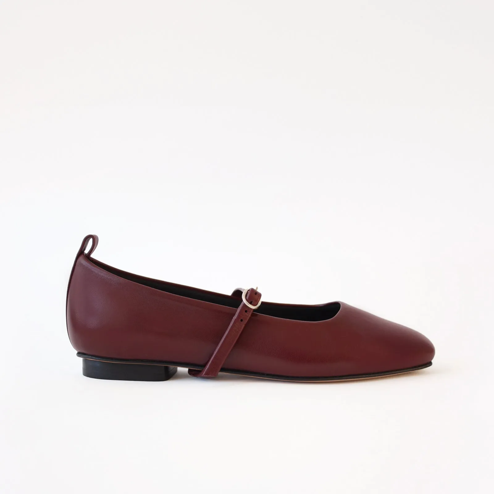 Burgundy Ballet Swap Off White Double Lane