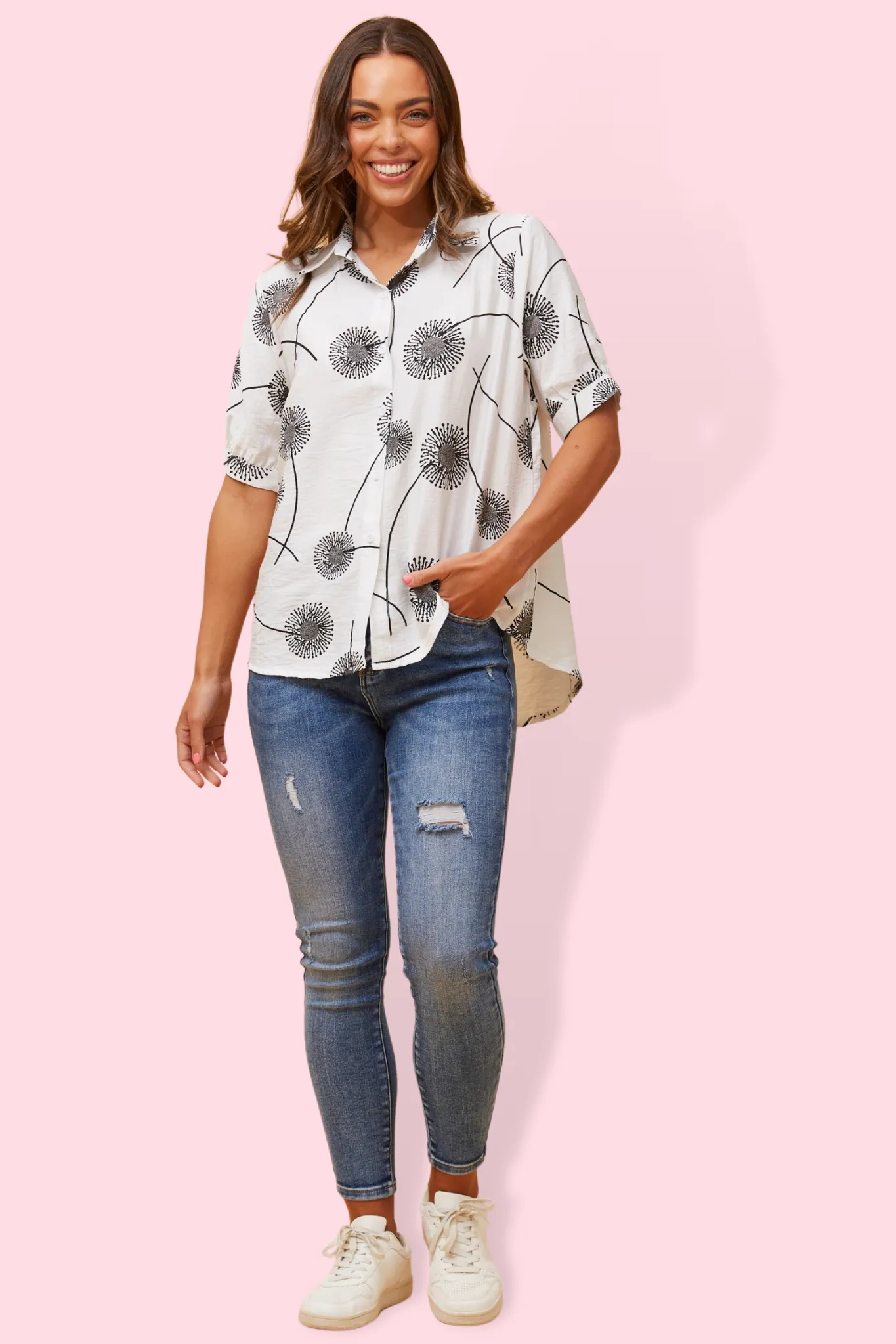 Dandelion Monochrome Top