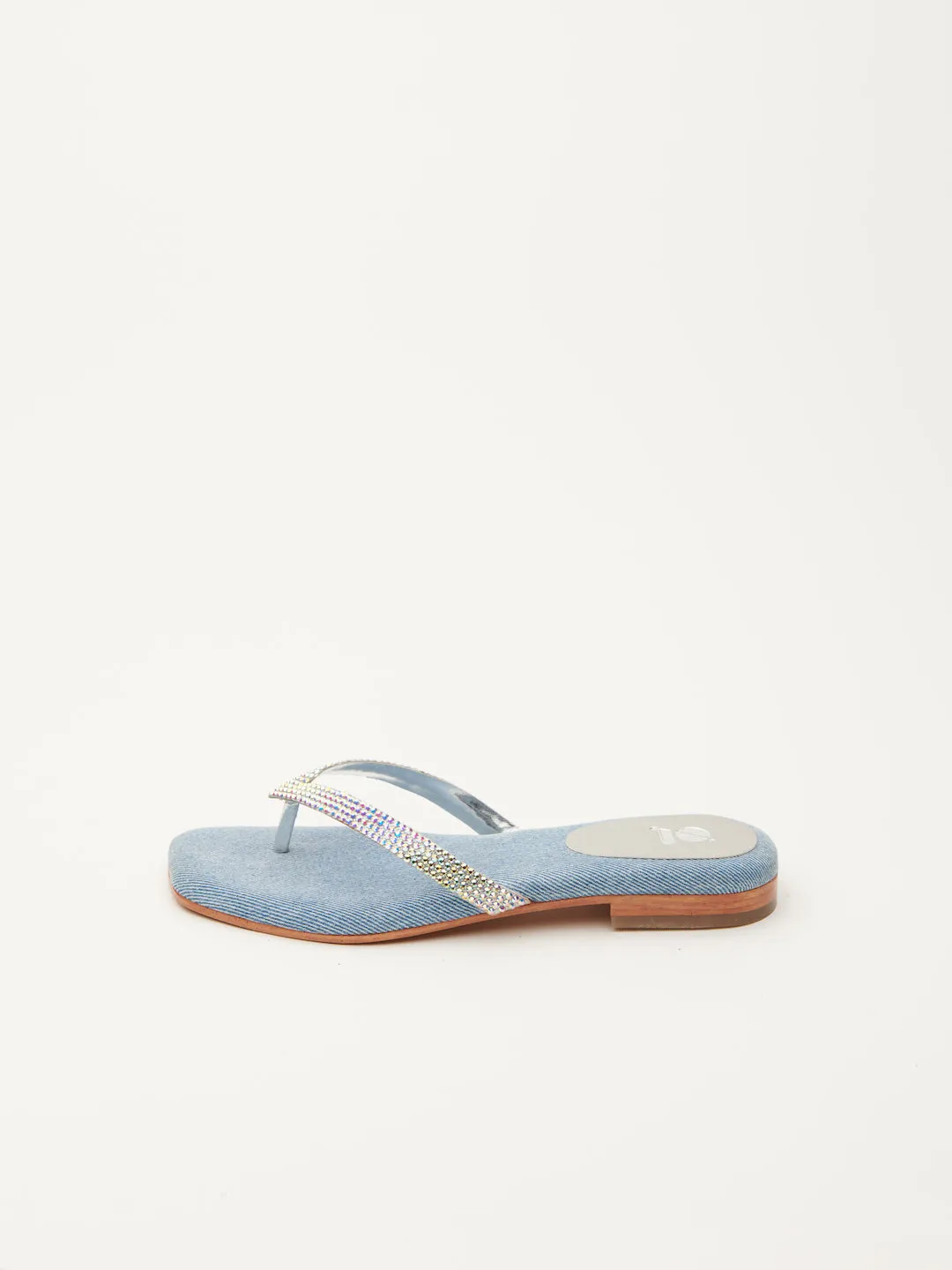 DAZZLING DENIM THONGS