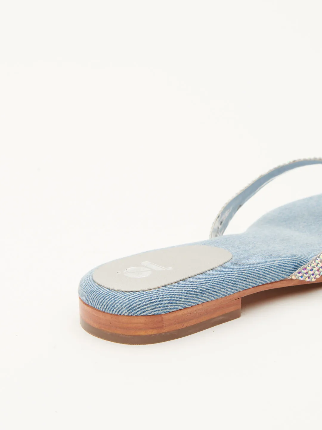 DAZZLING DENIM THONGS