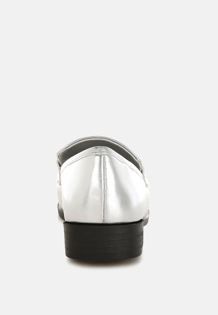 Diamante Horsebit Metallic Loafers by RUW