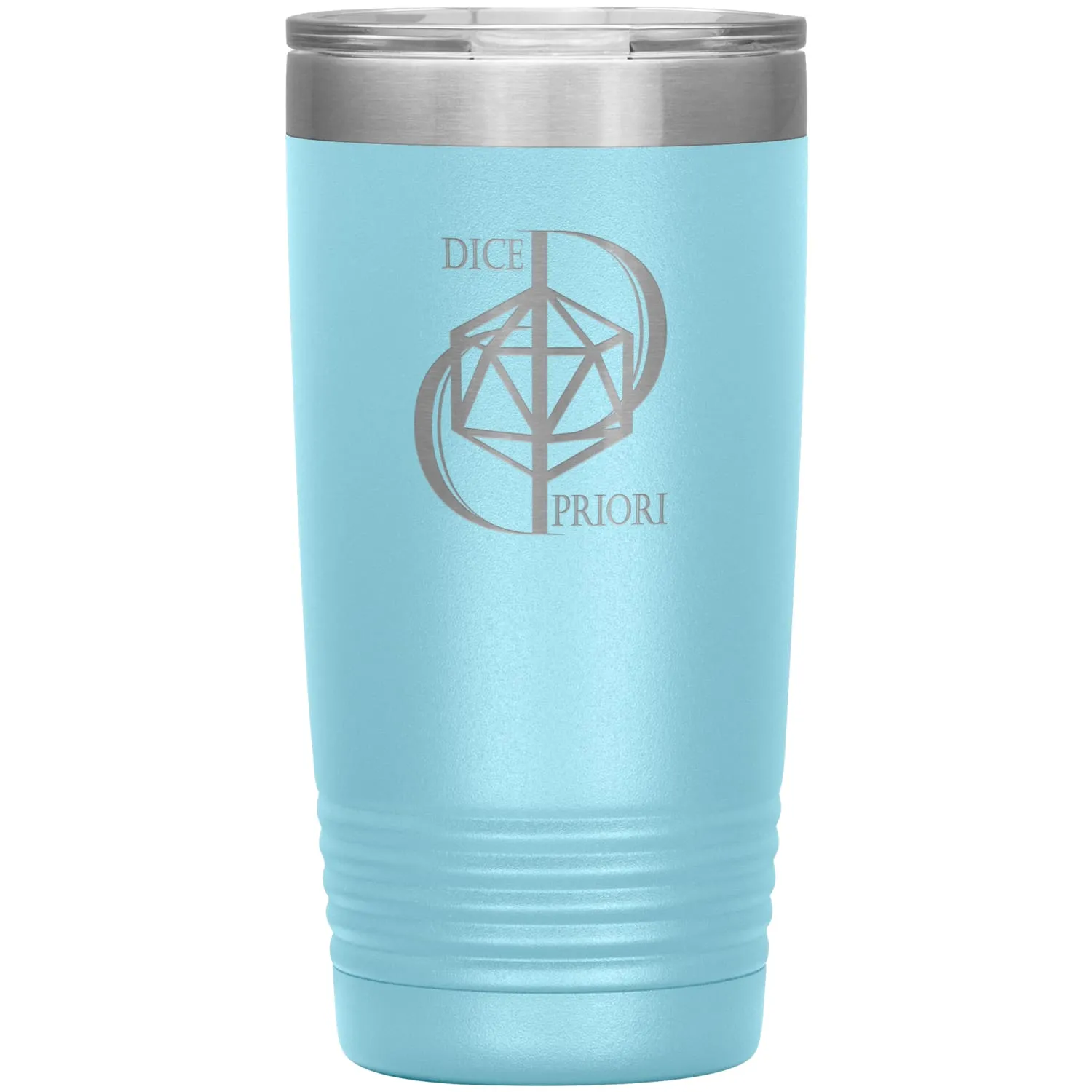 Dice Priori D20 Focus Text Logo 20oz Vacuum Tumbler