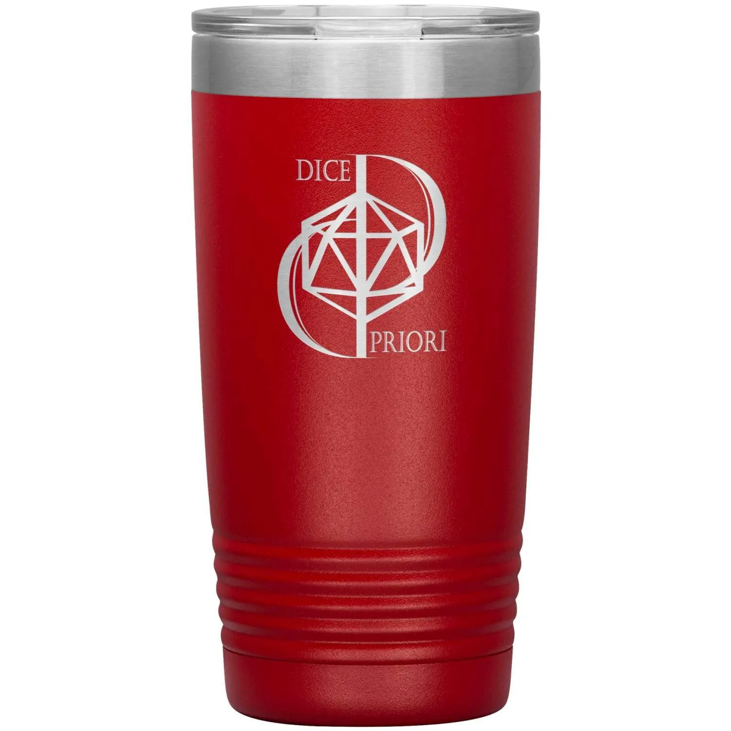 Dice Priori D20 Focus Text Logo 20oz Vacuum Tumbler