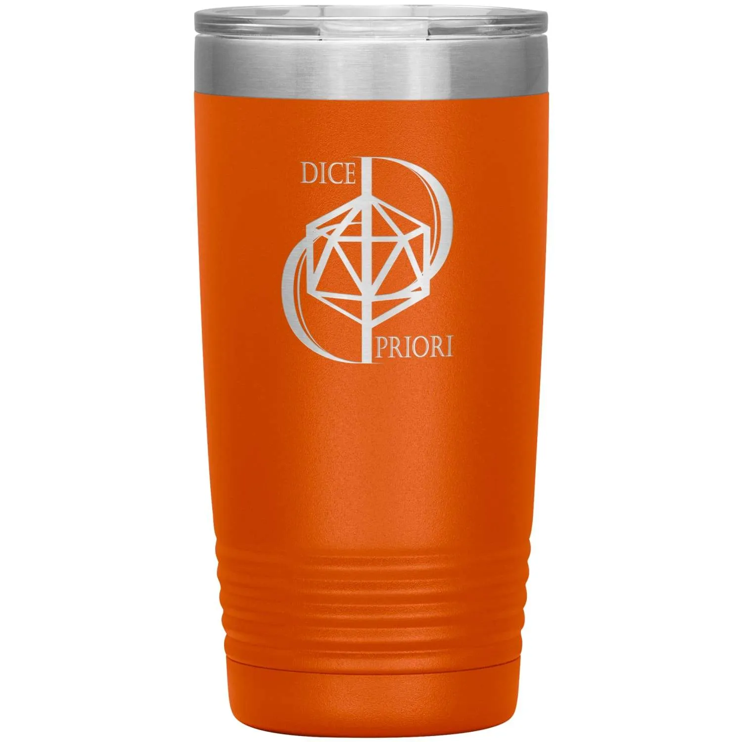 Dice Priori D20 Focus Text Logo 20oz Vacuum Tumbler