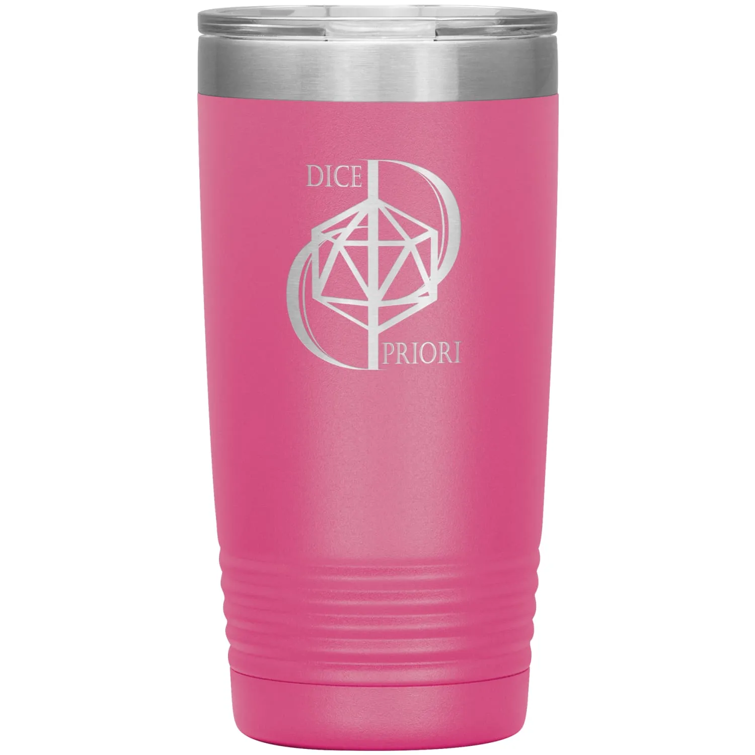 Dice Priori D20 Focus Text Logo 20oz Vacuum Tumbler