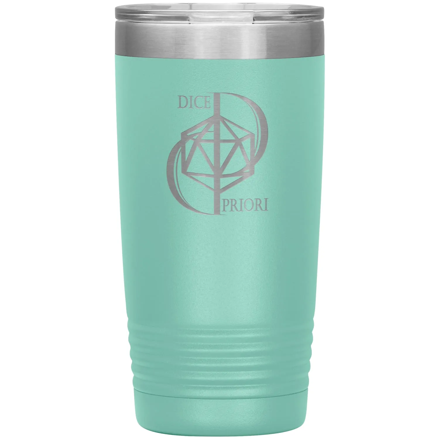 Dice Priori D20 Focus Text Logo 20oz Vacuum Tumbler