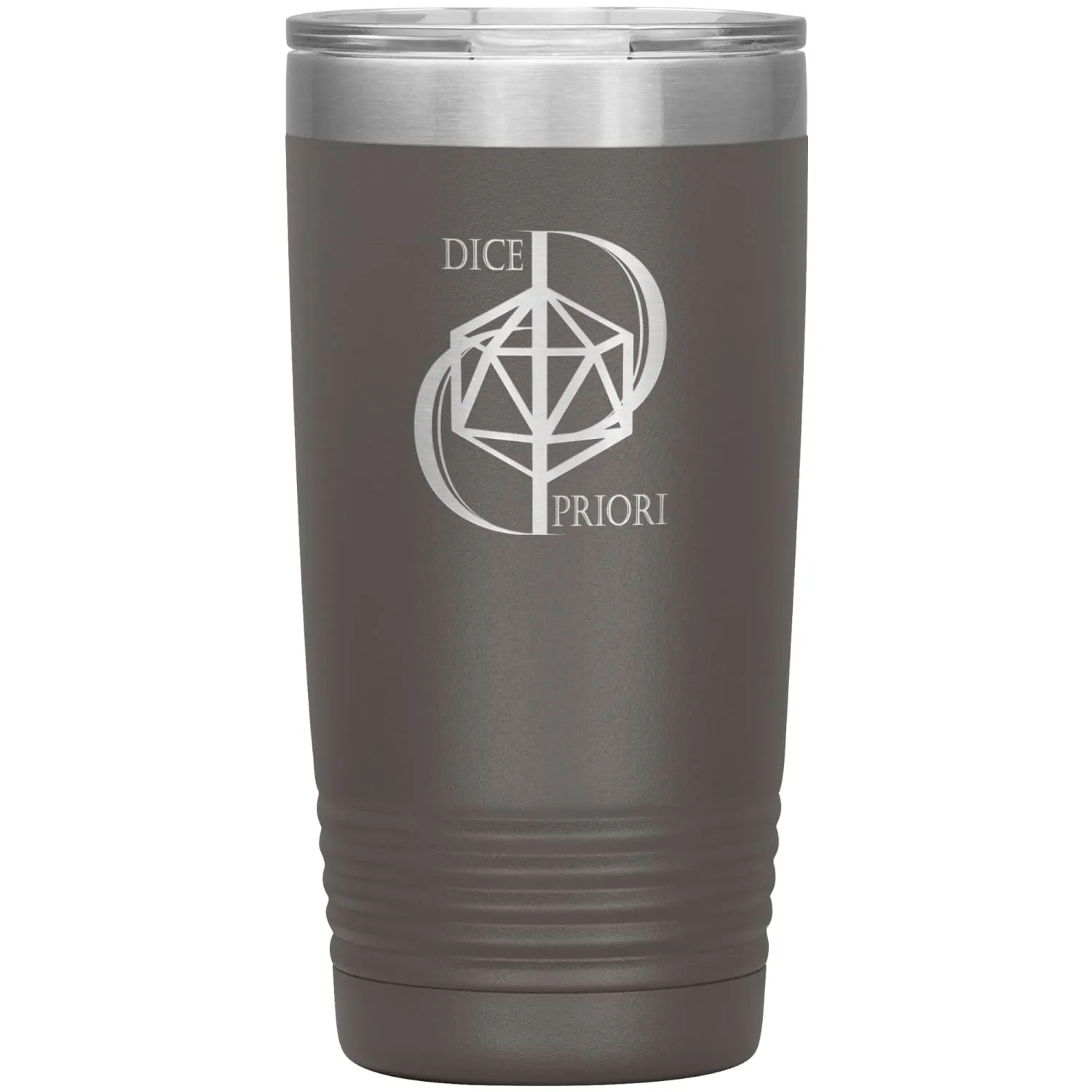 Dice Priori D20 Focus Text Logo 20oz Vacuum Tumbler