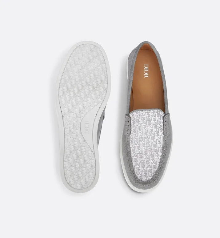 Dior Granville Loafer • Dior Gray Suede and Dior Oblique Jacquard