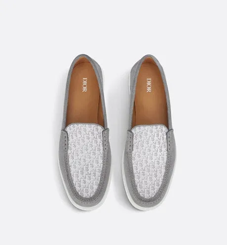 Dior Granville Loafer • Dior Gray Suede and Dior Oblique Jacquard
