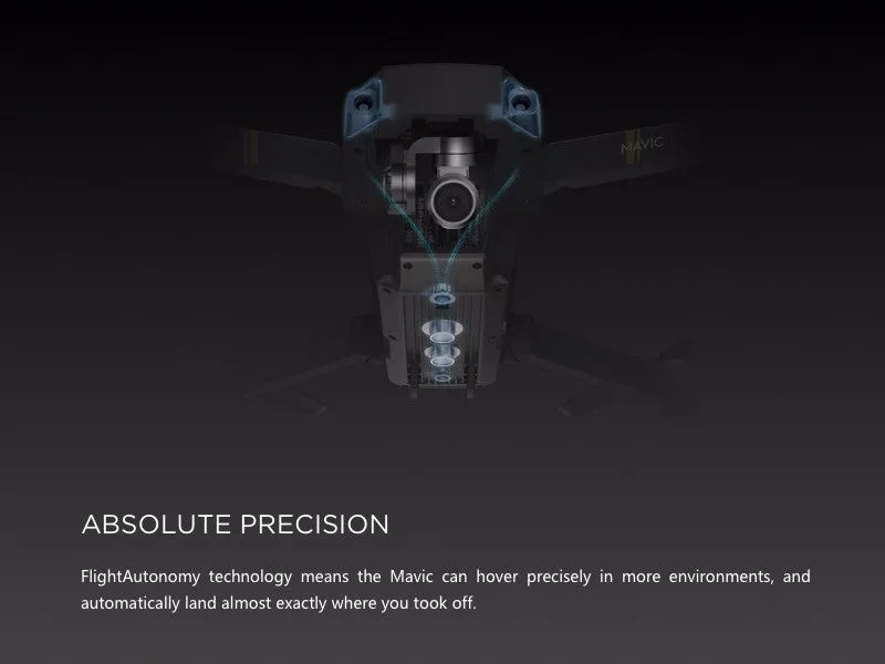 DJI Mavic Pro Camera Drone Combo Pack - GPS/GLONASS, 4 Mile Range, 4K Camera, 3 Batteries, Carry Bag, Folding