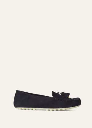 Dot Sole Walk in Navy Blue Suede for Women