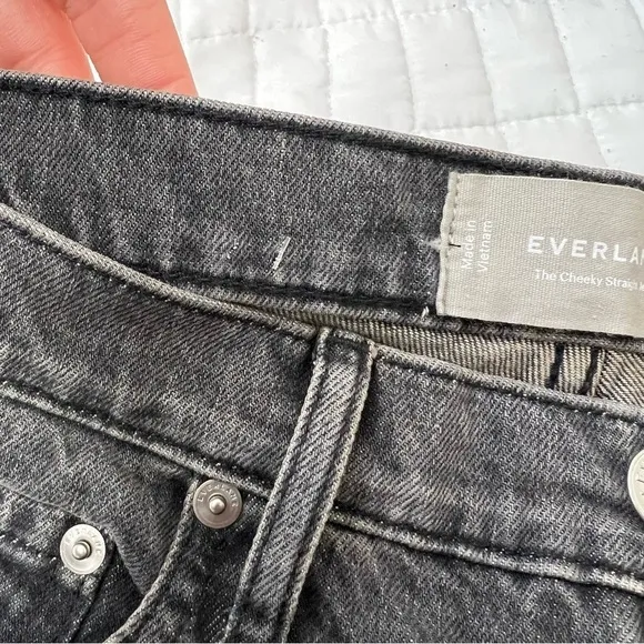 Everlane The Cheeky Straight Jean in Stormy Ash Grey Size 29 NWOT
