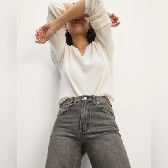 Everlane The Cheeky Straight Jean in Stormy Ash Grey Size 29 NWOT