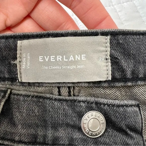 Everlane The Cheeky Straight Jean in Stormy Ash Grey Size 29 NWOT