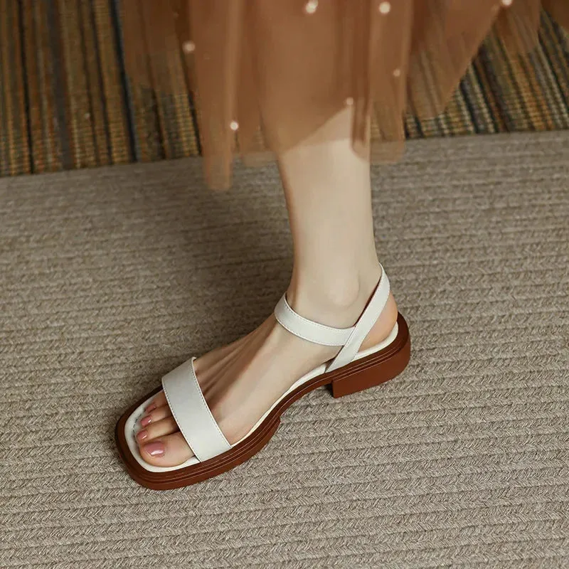 Feby | leather flats for women comfort & style