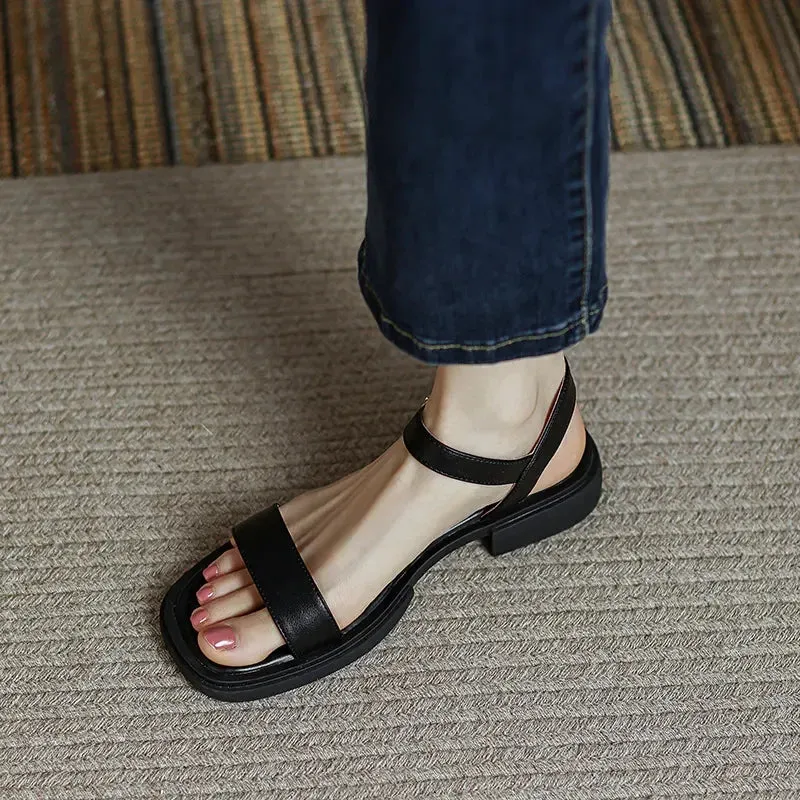 Feby | leather flats for women comfort & style