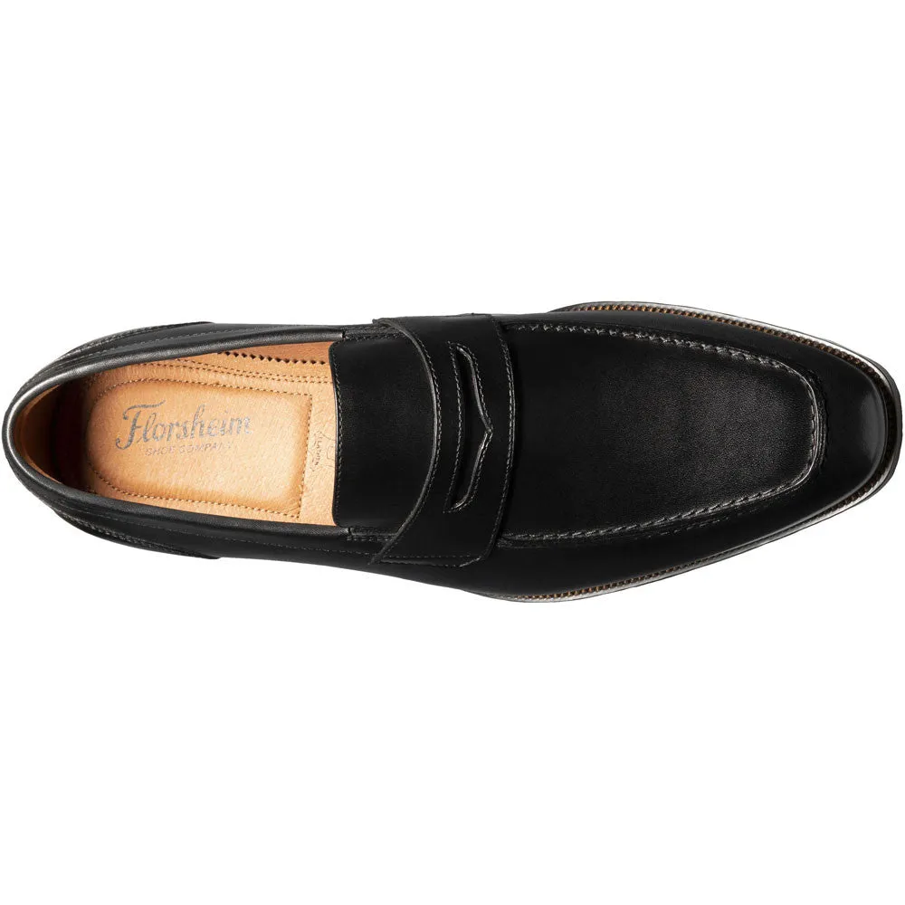Florsheim Sorrento Black Moc Toe Penny Loafer Men's Dress Shoes