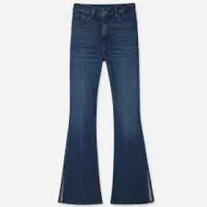 FRAME Le Easy Flare Side Slit in Calvin